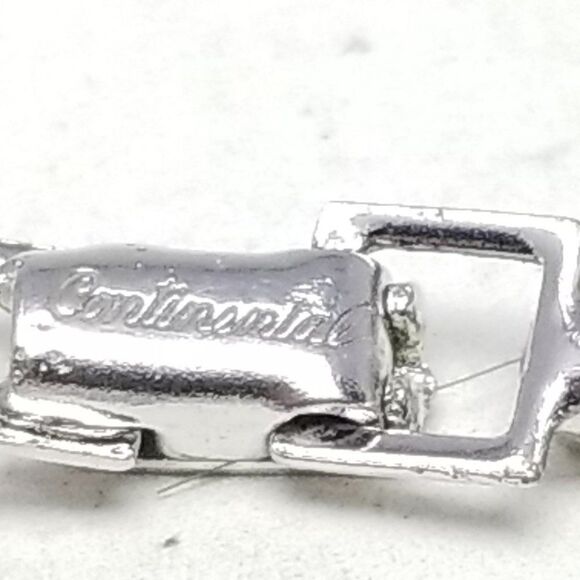 Vintage Continental Rhinestone Necklace Silver Tone Sparkle, Estate Signed - Picture 4 of 6